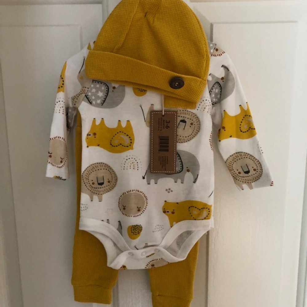 Kit + Pearl 3-Piece Baby Set - Gender Neutral - NWT